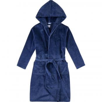 Sanetta Bademantel für Junge 244220, Farbe: Blau, Größe: 164 (Denim 5307)