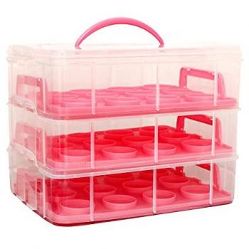 3 Tier Cupcake Storage Carrier Box