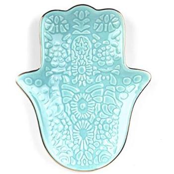 Elegant Blue Hamsa Accessory Holder
