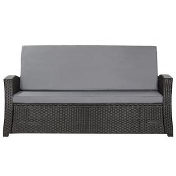 Coussin de banc gris à ressort – 160×50×7 cm, facile à enlever