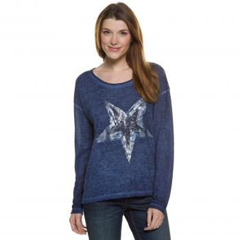 Gina Laura Ladies Long Sleeve Shirt – Star-Pearl Print, Lässiger Schnitt, 3XL