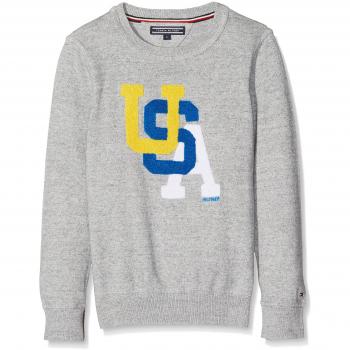 Tommy Hilfiger AME Toalla CN Suéter LS, Camiseta de Tirantes para Mujer, Blanco