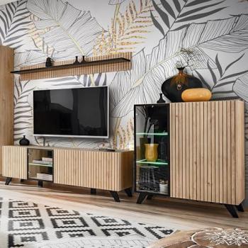 Lomadox Wohnwand LATERZA-164 mit Wandboard, Lowboard und Highboard