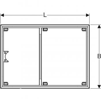 Geberit Setaplano Installationsrahmen für Duschflächen, 180 x 90 cm, 6 Füße