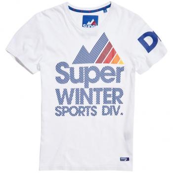 Camiseta Superdry M10024SP, Hombre, Blanco (Óptico), X-Large