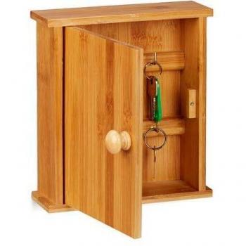 Portachiavi in Bambù con 6 Ganci, Relaxdays