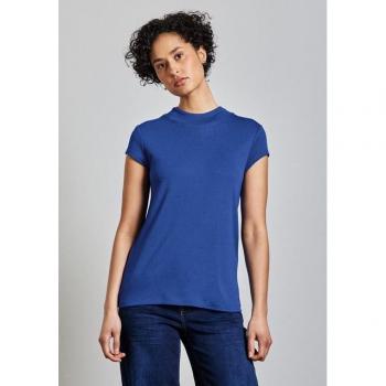 T-shirt Col Tourbillon Bleu Femme Street One Taille 46