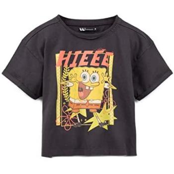Adult Grey SpongeBob T-Shirt (Crop) – XL – Women's Edition