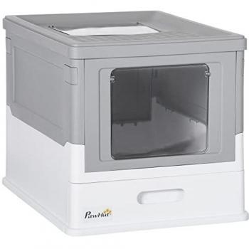 Pawhut Hooded Portable Cat Litter Box with Scoop and Tray