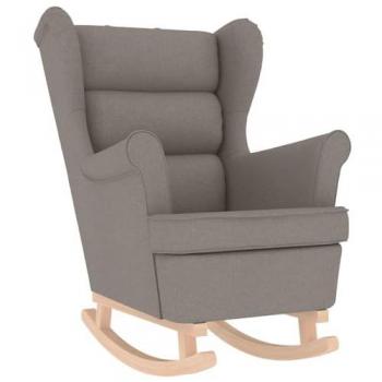 Sedia da relaxamento Taupe 74x90x102 cm in tessuto morbido