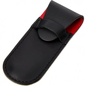 Victorinox Funda de Piel Negra Forrada Roja 4.0636