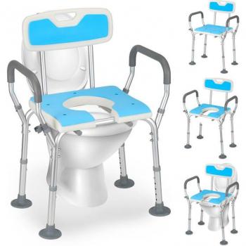 Silla-Ducha Combo 135kg – Taburete de Baño con Reposabrazos