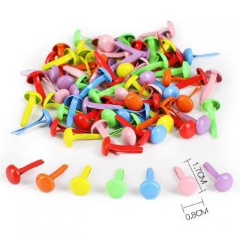 100PCs Silver/Gold Round Brad Scrapbooking Fasteners