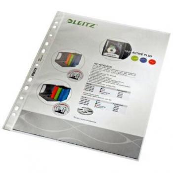 Showtas Leitz Premium standaard 11-gaats copy safe 0.085mm PP A4 transparant 100 stuks