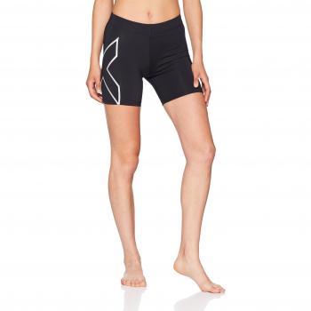 2XU Core Compression 5 Shorts, Women's, Size L, Black/Silver