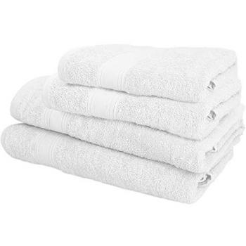 Wellhome Toallas de Baño: 2 de Lavabo y 2 de Ducha Algodón
