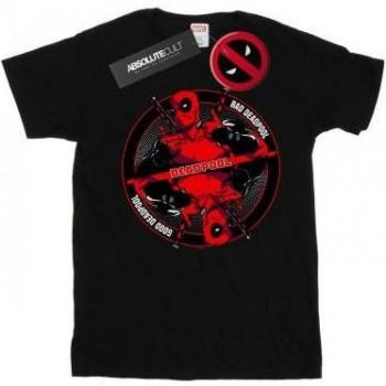 Marvel Women's Deadpool Good Bad Cotton T-Shirt Large Black