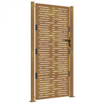 Corten Steel Square Design Garden Gate 105x205 cm