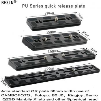 BEXIN Arca Swiss Adapterplatte aus Metall mit Schnellverschluss und 1/4 Zoll Schraube für Benro Stativ PU300/200/150/120