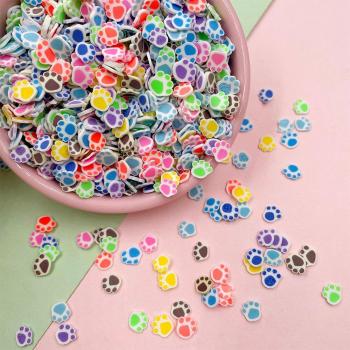 50g Tiny Bear Paw Polymer Clay Accessories