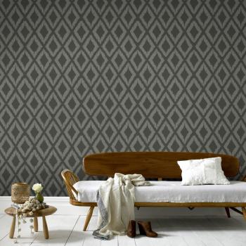 Papier peint décoratif Losanges Ikat 1005x52cm