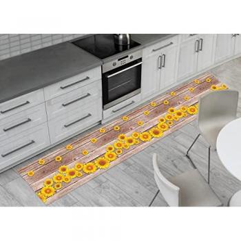 Tappeto Cucina Fantasie Varie Antiscivolo 50x320 Onda Girasoli