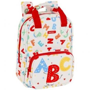 Safta Mochila infantil con asas fácil limpieza Alphabet 20x28x8cm