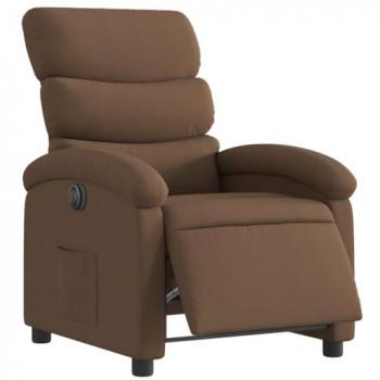 VidaXL Sillón reclinable eléctrico de tela Gris claro