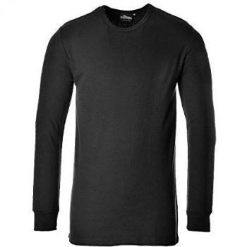 Portwest Unisex Thermal Long Sleeve Shirt, Black, 3XL
