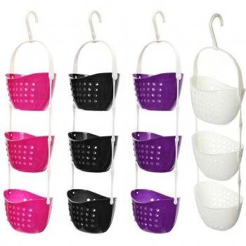 Organisateur de douche en panier suspendu 3 niveaux