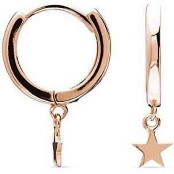 Pendientes Estrella Luxenter oro rosa 18 quilates