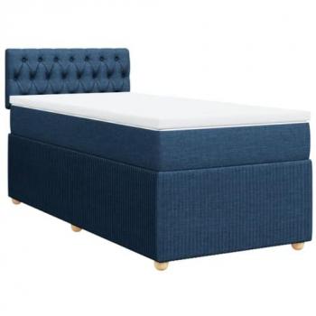VidaXL Boxspringbett 90x200 cm mit Matratze in Blau