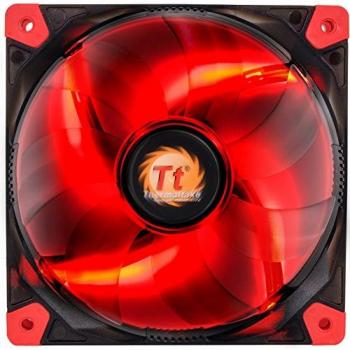 Luna 12 LED Re Carcasa del ordenador Ventilador 12 cm Negro, Rojo, Transparente