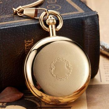 Luxury Self-Winding Pocket Watch with Chain