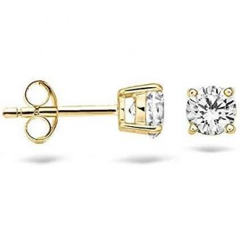 Eleganter 7127YZI Blush Ohrstecker – Gold (14 kt) mit Zirkon, Unisize