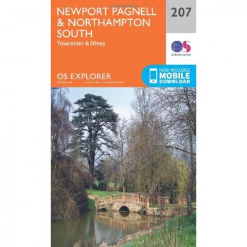 Ordnance Survey Explorer Map 207: Newport Pagnell & Northampton South (Paper)