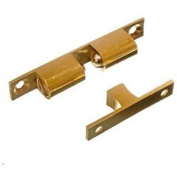 Brass Adjustable Double Spring Ball Catch Latch 70MM with Screws