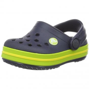 Crocs Unisex-Kinder Crocband K Clogs, Marine/Volt Grün, 28/29 EU