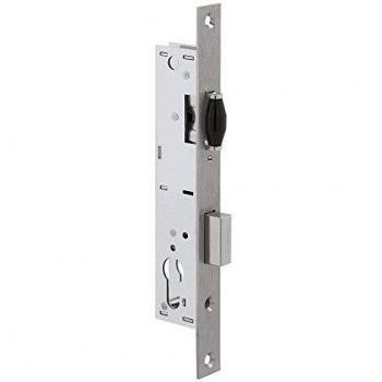 METALUX Serrure à larder 1 point pêne dormant et rouleau à cylindre européen axe 21 mm