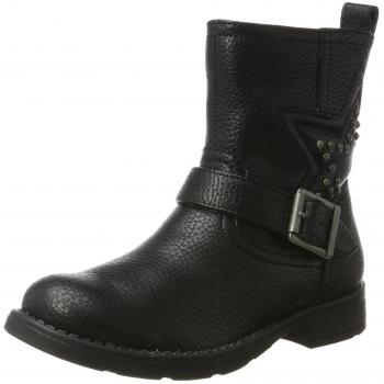 Botas para Niñas Geox Jr Sofia C, Estilo Motero, Negro