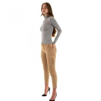 Guess Longsleeve Rollkragenpullover „ANITA“ Hellgrau Melange S (Frauen)