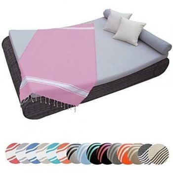 Fouta Tunisienne Vivezen 1m x 2m Tissage à Plat