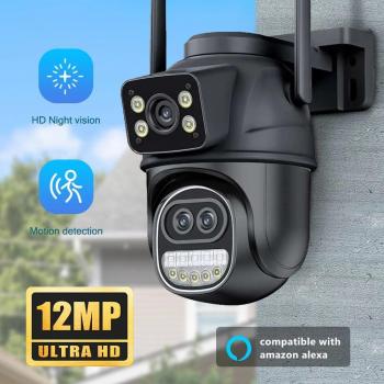 Cámara exterior WiFi 12MP con seguimiento automático