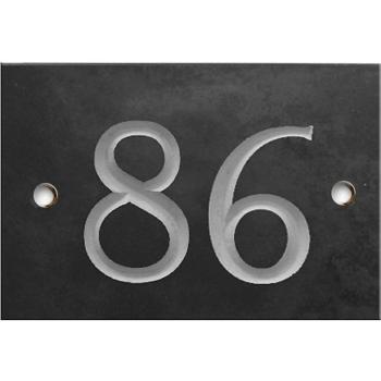 Engraved Slate House Number Sign