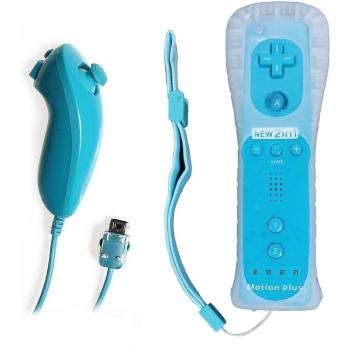 Control remoto CooleedTEK con Motion Plus y Nunchuck para Nintendo Wii y Wii U