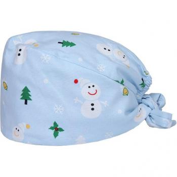 Cute Cartoon Snowman Chef Hat