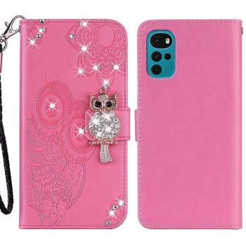 Coque Décorative Hibou Strass pour Motorola Moto G22 / Moto E32s 4G