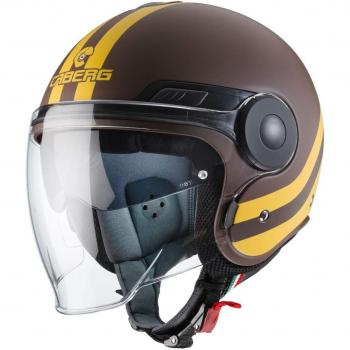 Caberg Herren Motorradhelm Uptown Chrono, matt braun/gelb, S