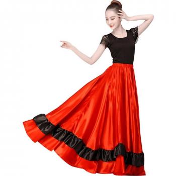 Belly Dance Tiered Skirt – 6/12/25 Yard Color‑Mix Satin