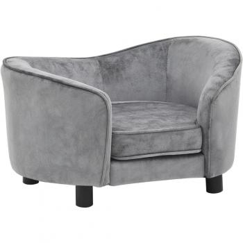 Canapé pour animal gris 69x49x40 cm en peluche